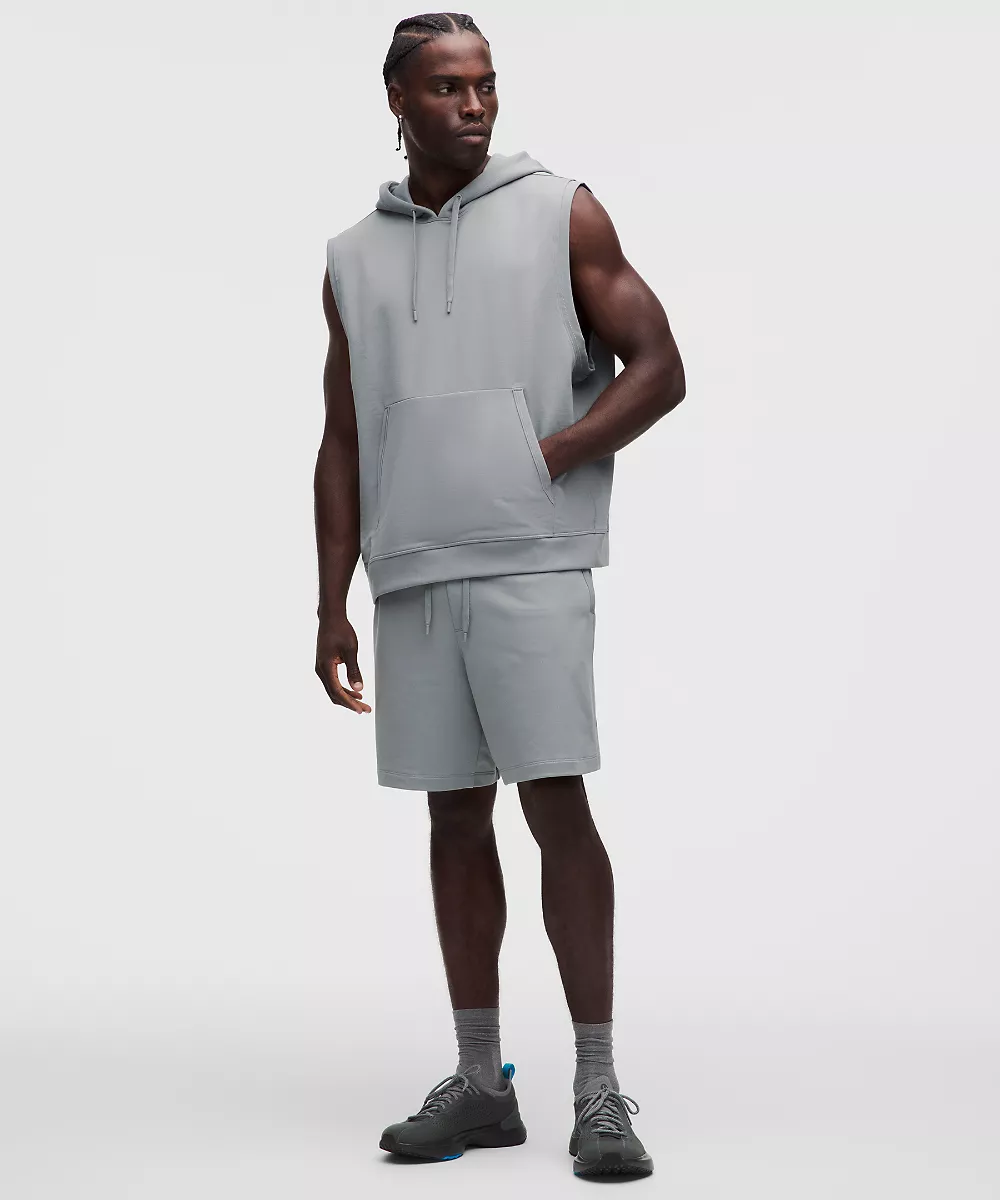 Sweat à capuche de sport sans manches Warm-Up — Feather Grey, view 2