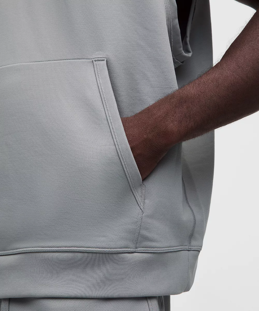 Sweat à capuche de sport sans manches Warm-Up — Feather Grey, view 5