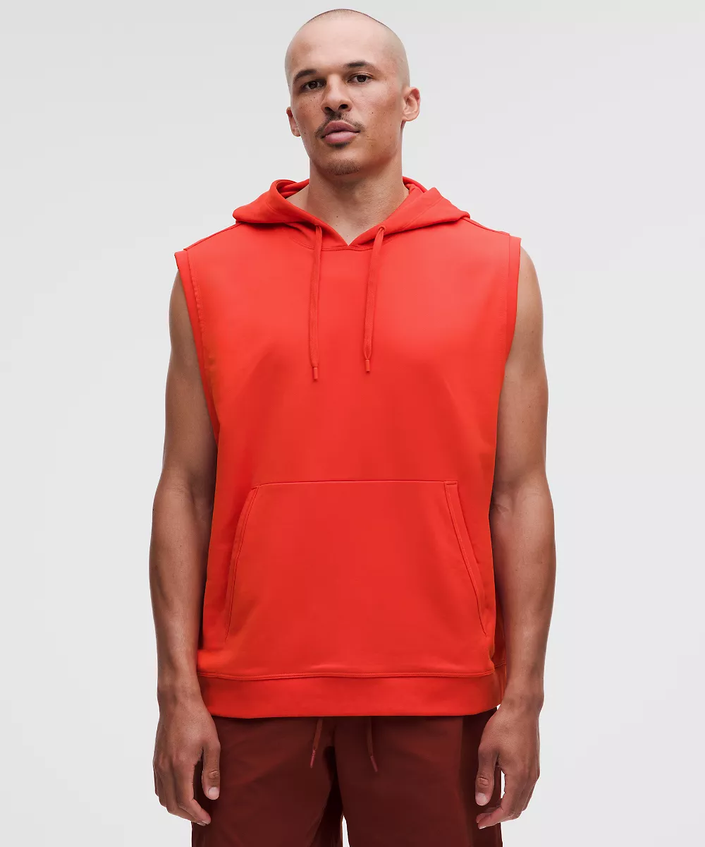 Sweat à capuche de sport sans manches Warm-Up — Cherry Ember, view 1