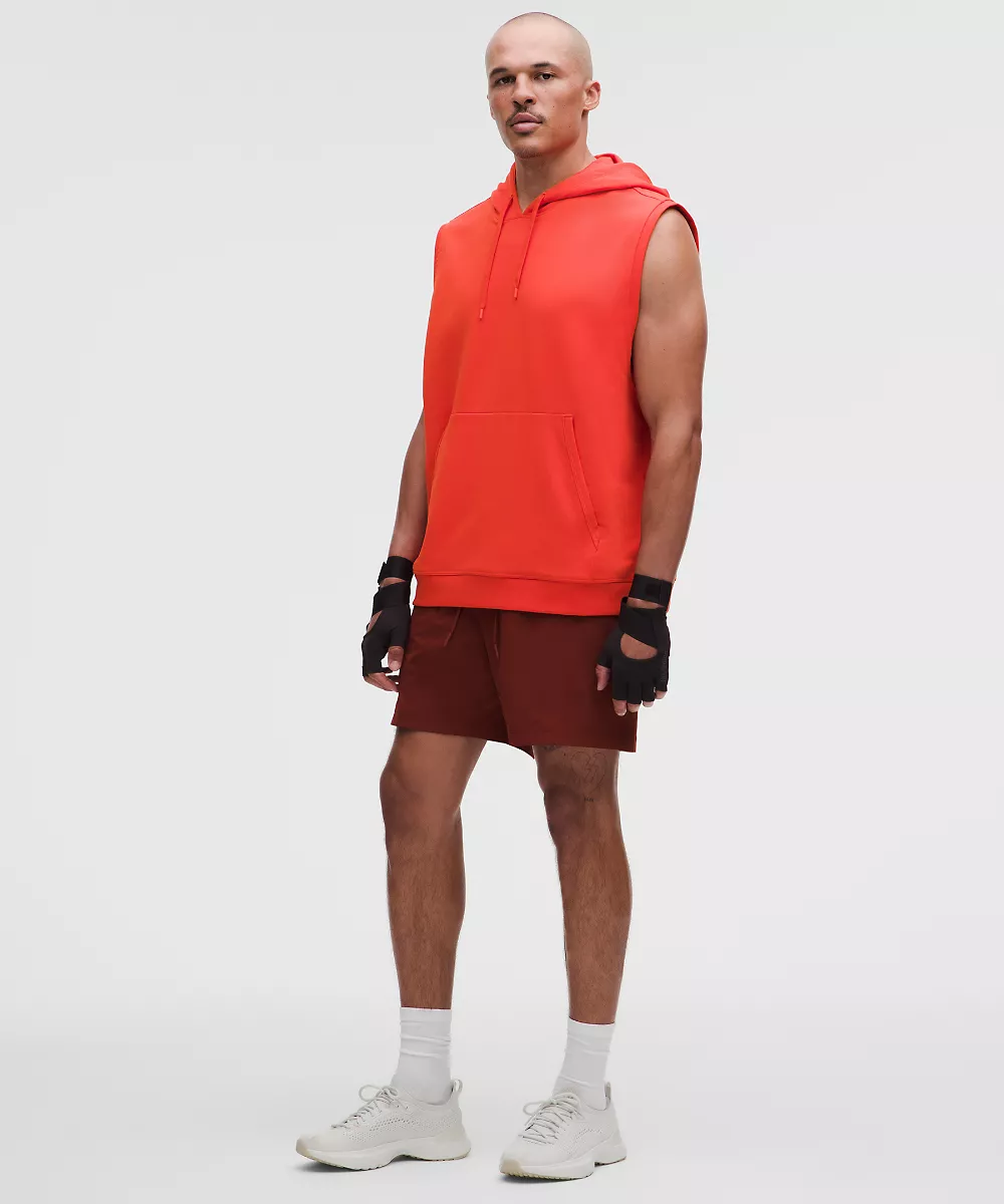 Sweat à capuche de sport sans manches Warm-Up — Cherry Ember, view 2