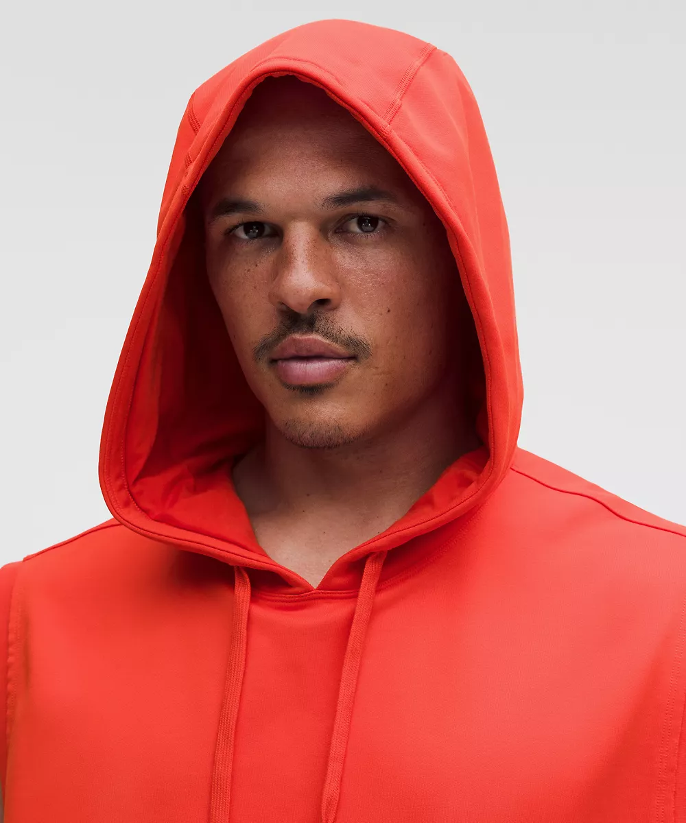 Sweat à capuche de sport sans manches Warm-Up — Cherry Ember, view 4