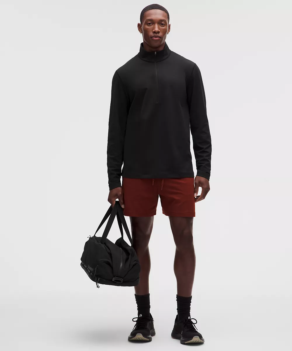 Sweat demi-zip en jersey doux et mesh — Black, view 2