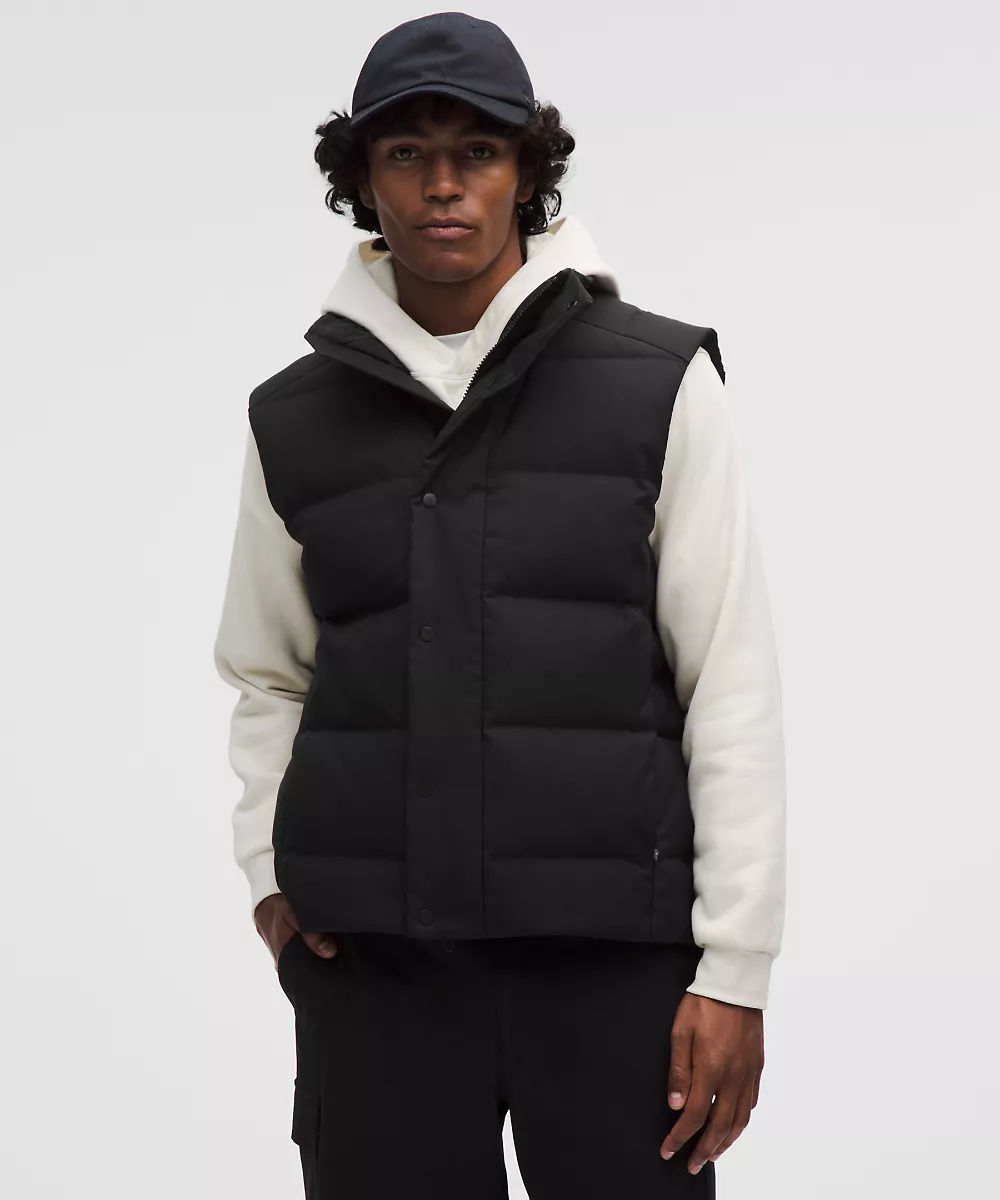 Gilet Wunder Puff garnissage duvet 600 *Tech Canvas — Black, view 1