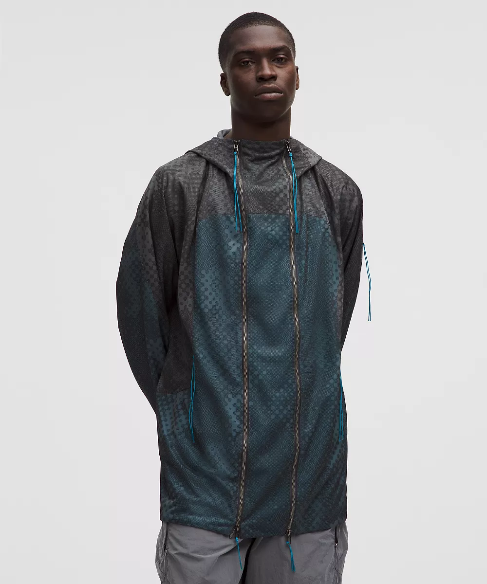 Veste tissée double zip *SLNSH Collection — From Afar Graphite Grey Asphalt Grey/Indian Ocean, view 1