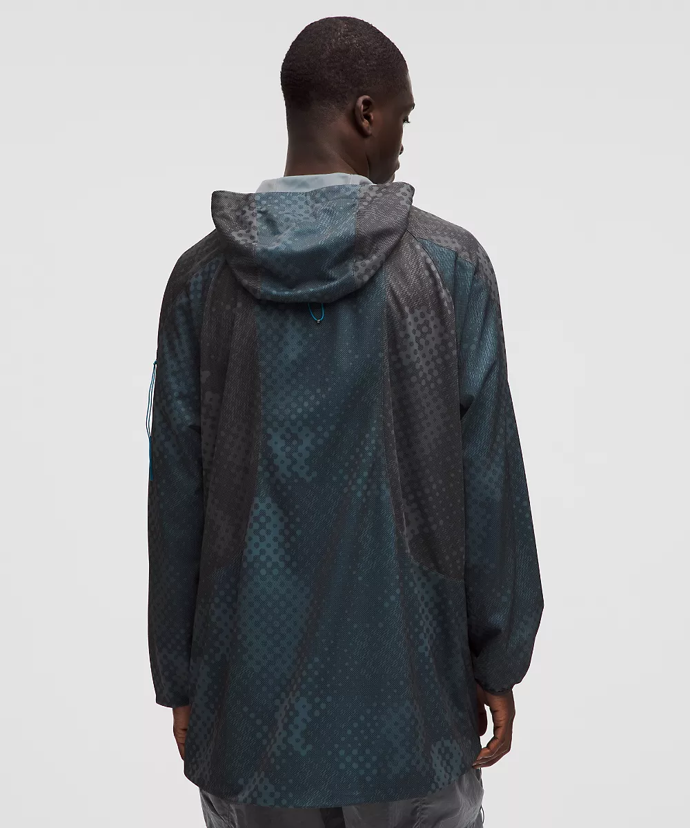 Veste tissée double zip *SLNSH Collection — From Afar Graphite Grey Asphalt Grey/Indian Ocean, view 3