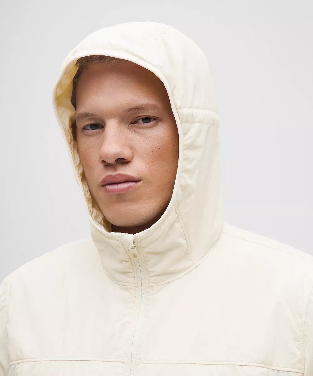 Coupe-vent de running grand froid InsulEight homme — Light Ivory, view 4