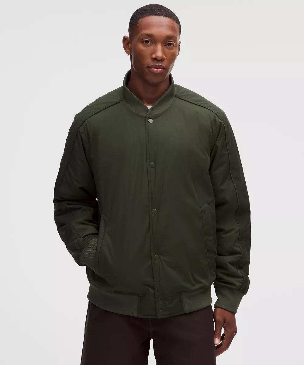 Veste bomber Collegiate homme — Deep Forest, view 1
