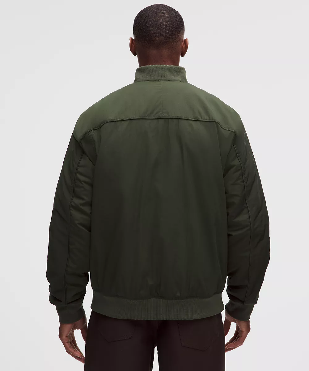 Veste bomber Collegiate homme — Deep Forest, view 3