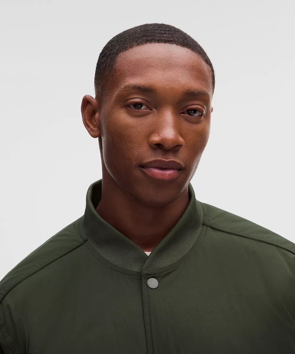Veste bomber Collegiate homme — Deep Forest, view 4