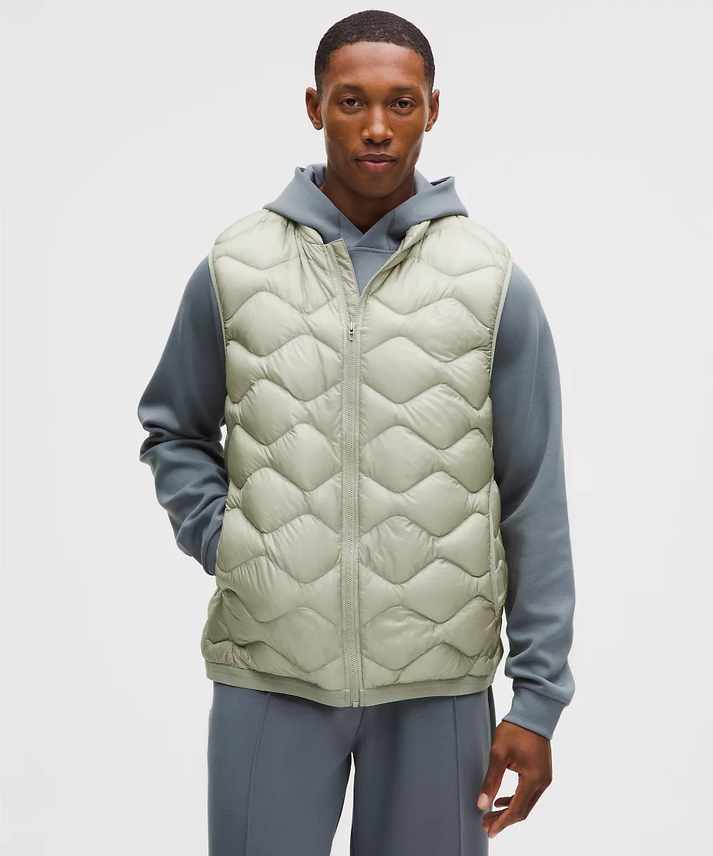 Gilet matelassé ultraléger duvet 900 homme — Fog Green, view 1