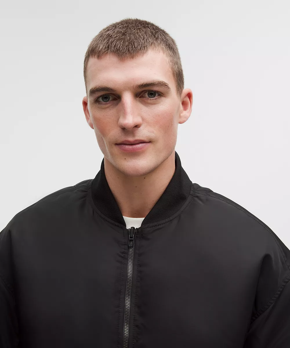 Blouson bomber réversible en duvet 600 — Black, view 4