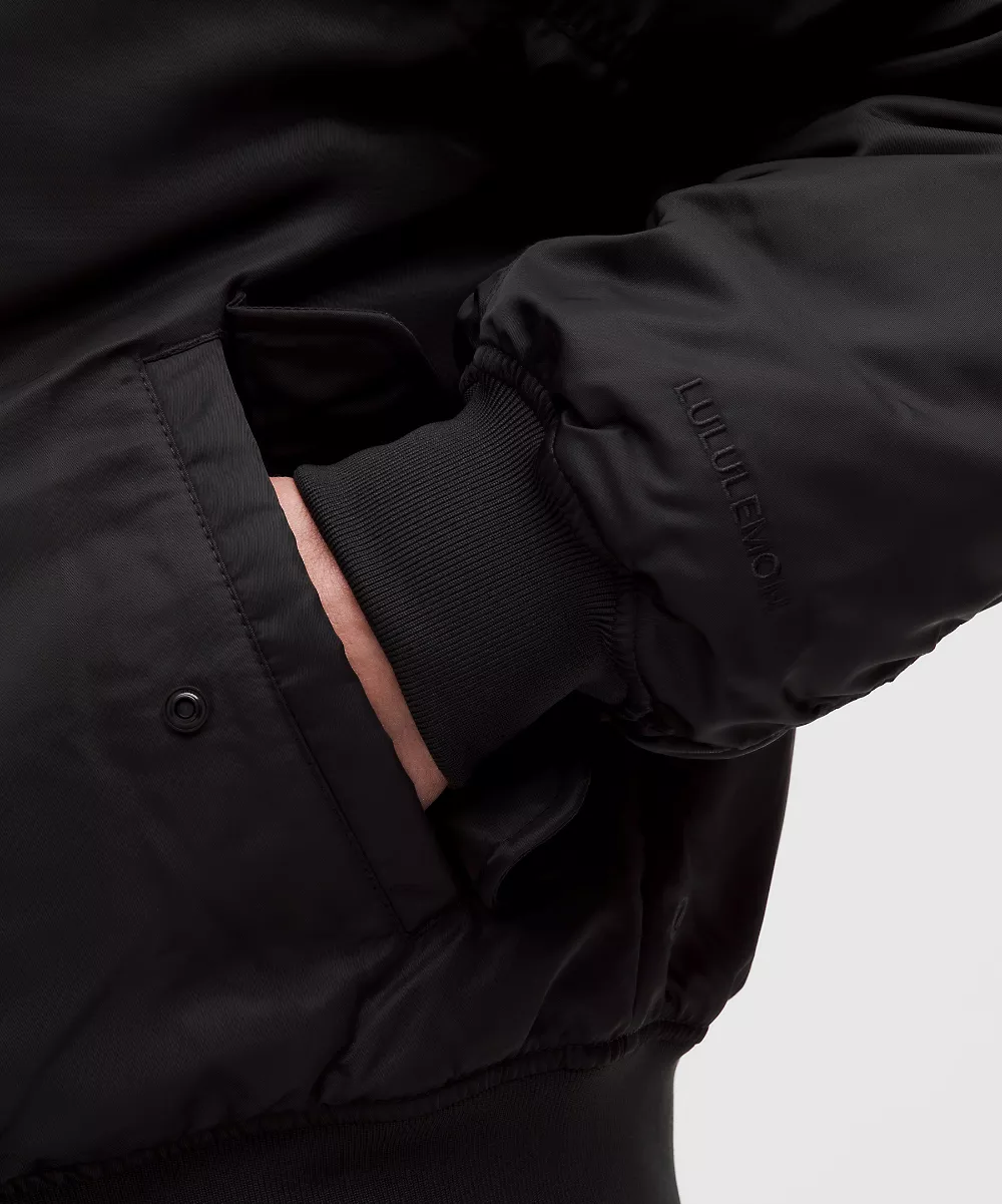 Blouson bomber réversible en duvet 600 — Black, view 5