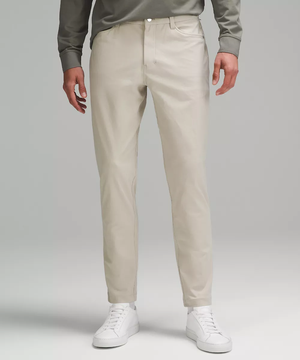 Pantalon 5 poches ABC coupe ajustée 28L *Warpstreme — Raw Linen, view 1