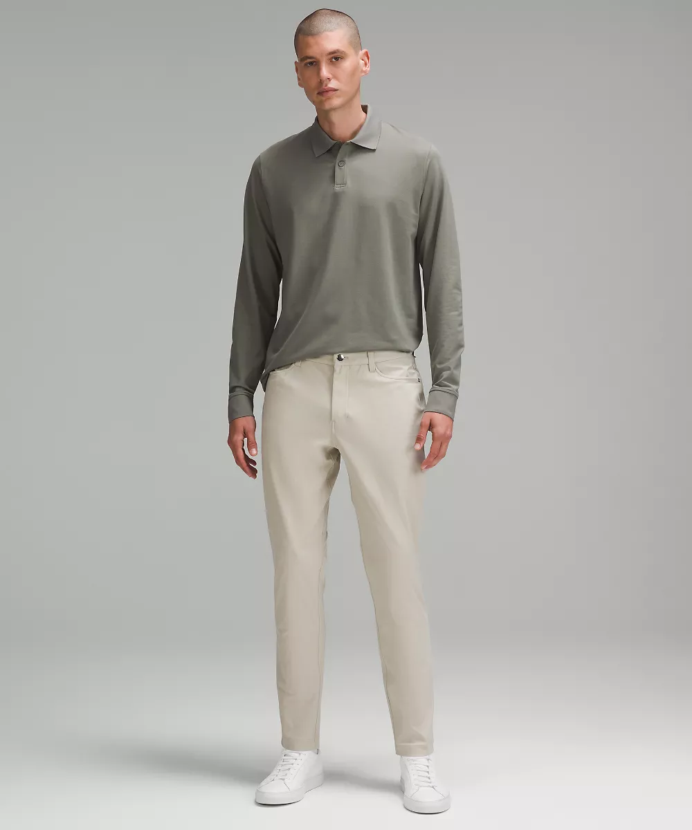 Pantalon 5 poches ABC coupe ajustée 28L *Warpstreme — Raw Linen, view 2