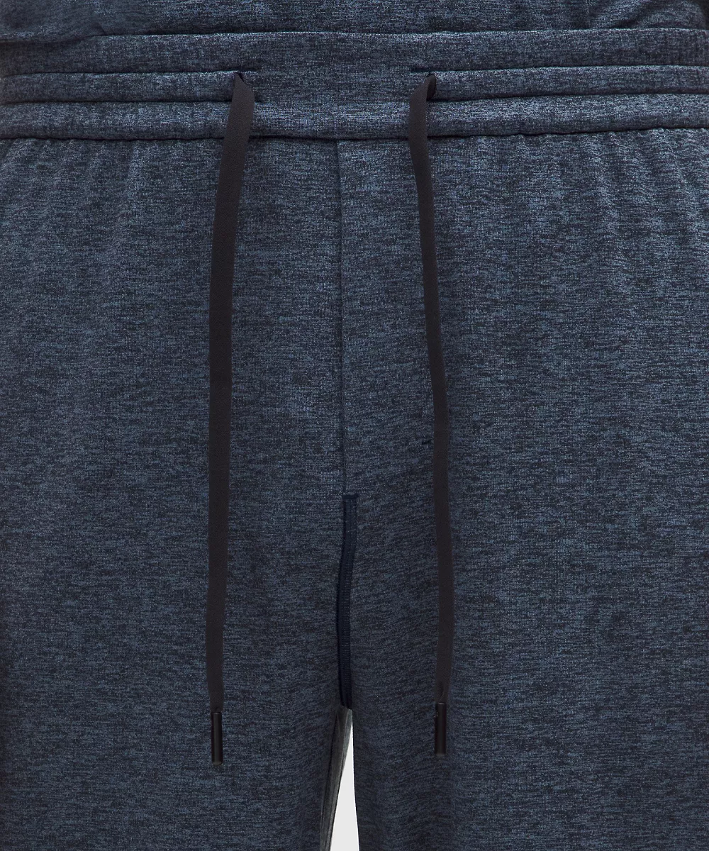Pantalon en jersey doux coupe classique *Regular — Heathered True Navy/Heathered Shale Blue, view 4