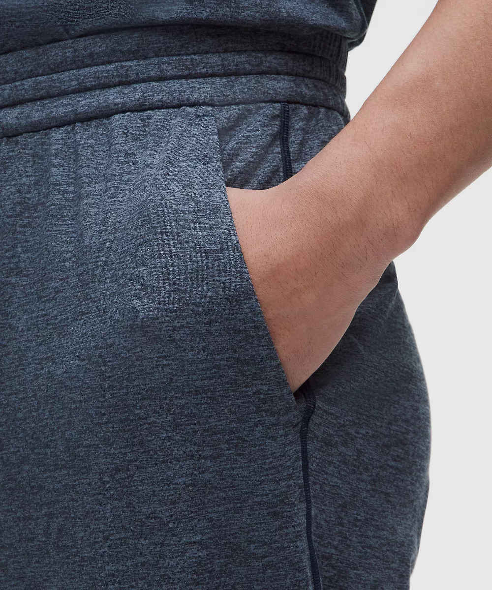 Pantalon en jersey doux coupe classique *Regular — Heathered True Navy/Heathered Shale Blue, view 5