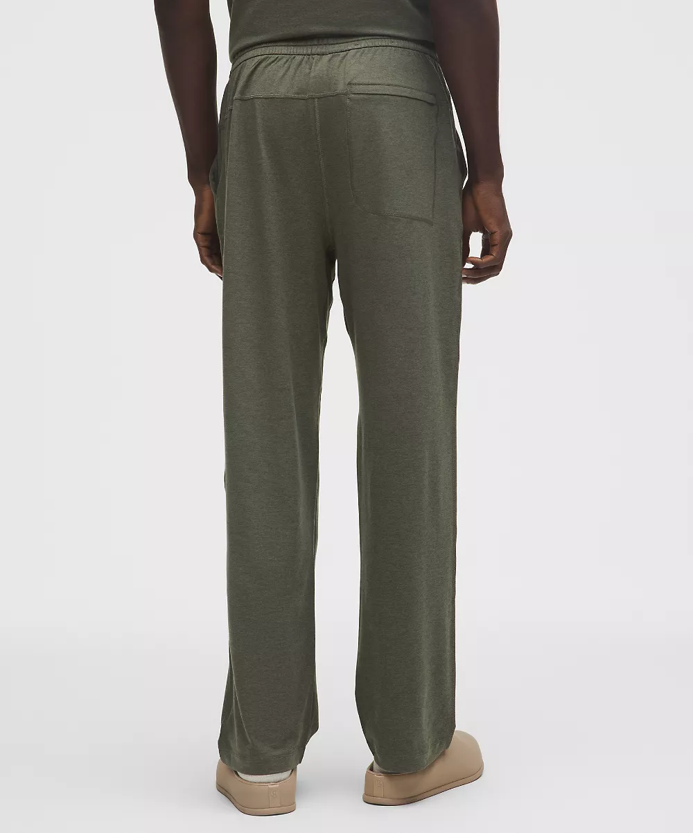 Pantalon en jersey doux coupe classique *Regular — Heathered Army Green/Heathered Willow Leaf, view 3