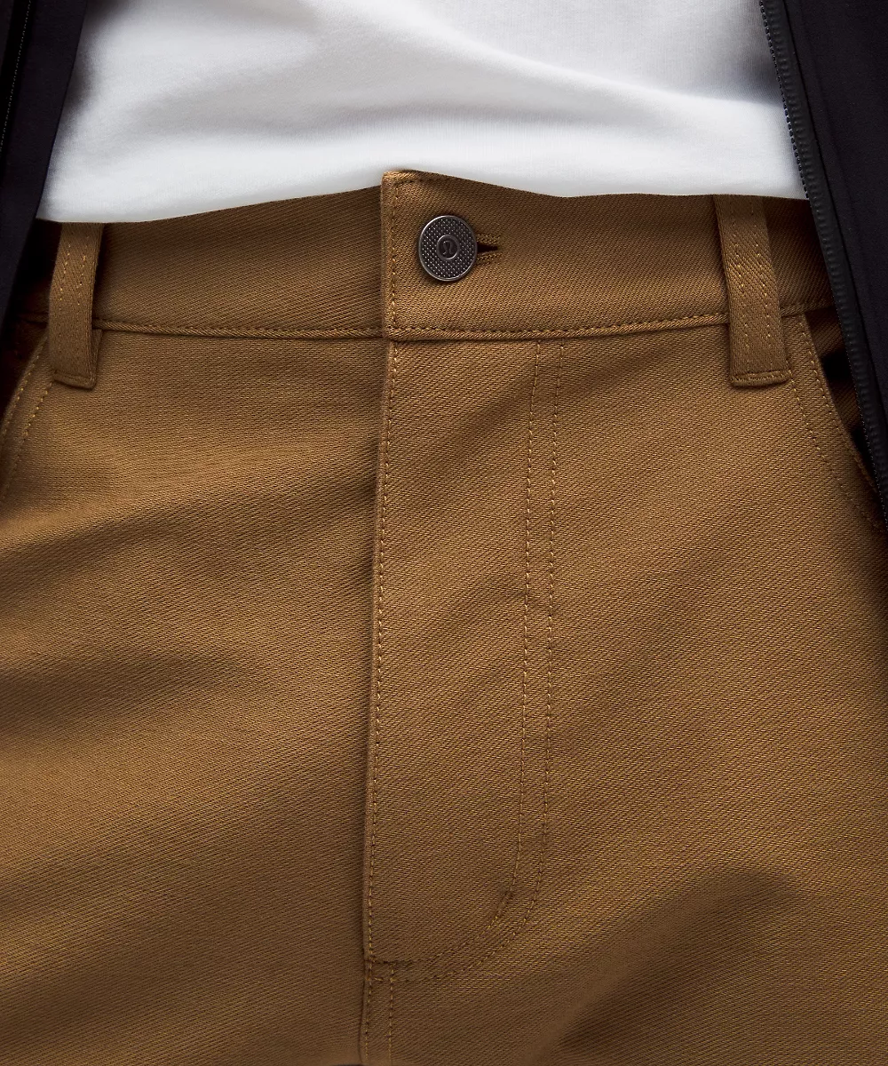 Pantalon EasyFive coupe droite classique 32L — Camel Brown, view 4