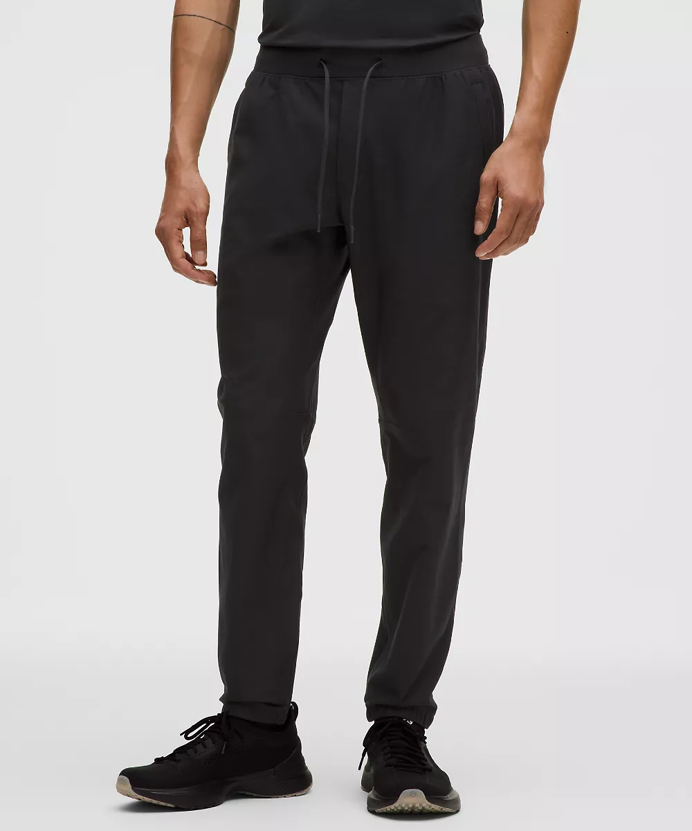 Jogging d'échauffement tricoté *Regular — Black/Black, view 2