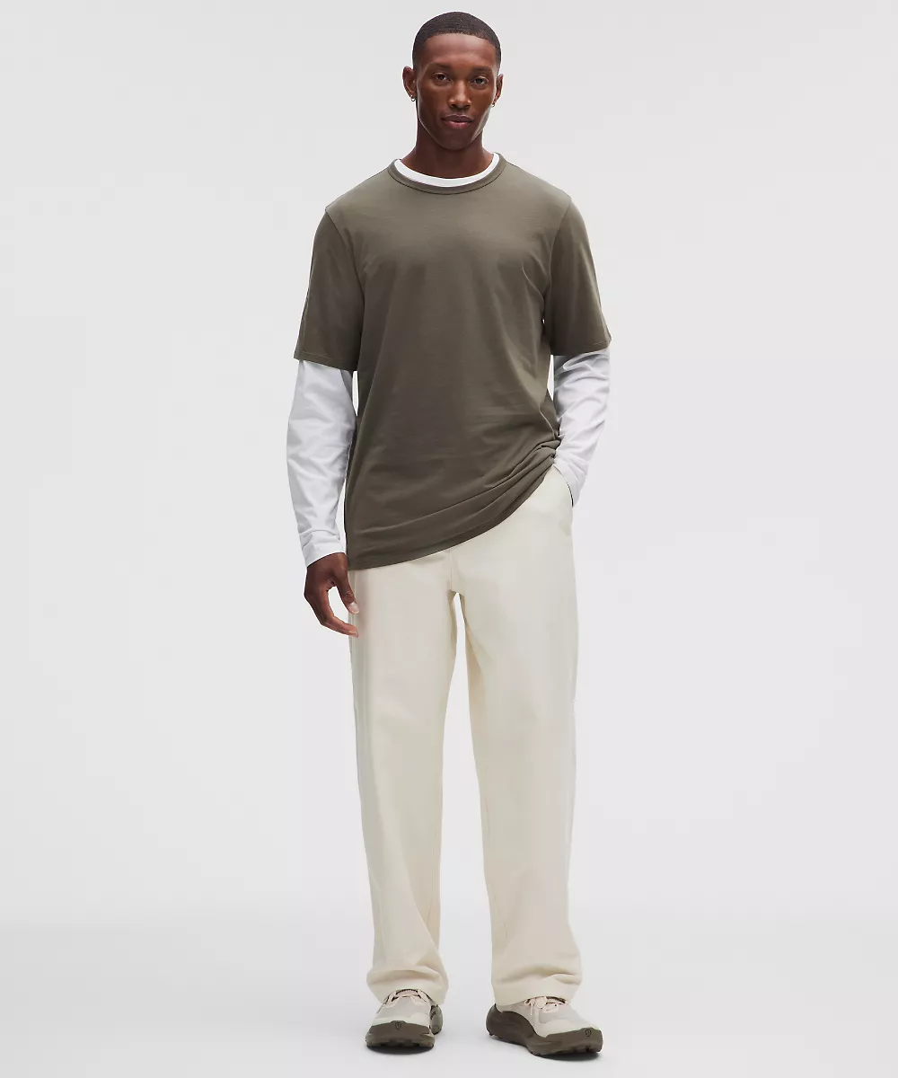 Pantalon Slacker coupe droite ample 32L — Light Ivory, view 1