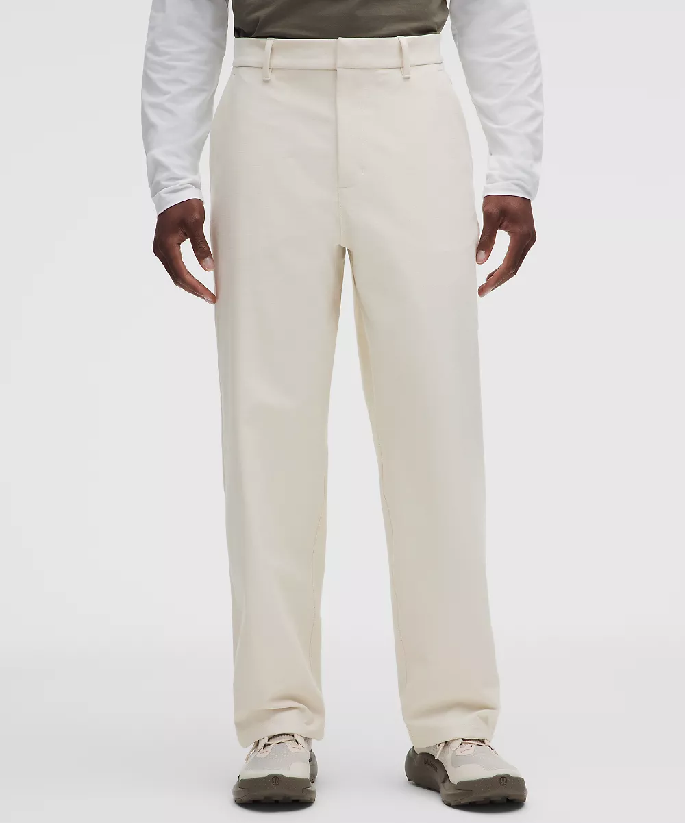 Pantalon Slacker coupe droite ample 32L — Light Ivory, view 2