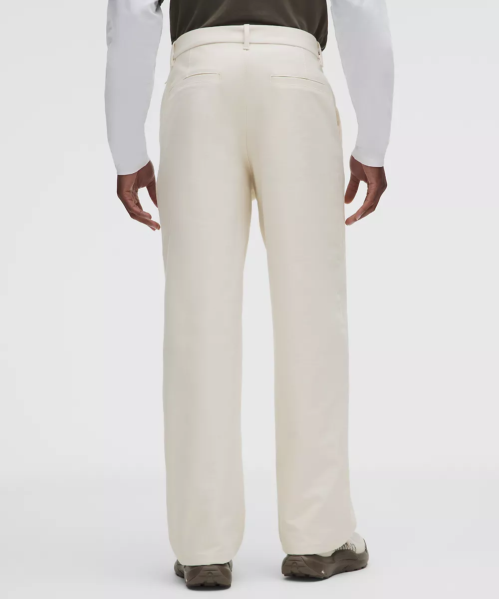 Pantalon Slacker coupe droite ample 32L — Light Ivory, view 3