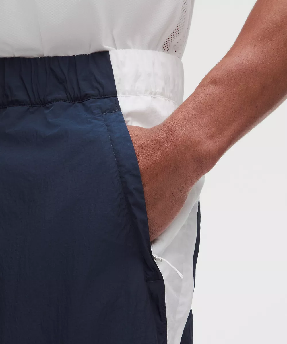 Pantalon de survêtement en nylon coupe décontractée *Regular — Club Blue/White, view 5