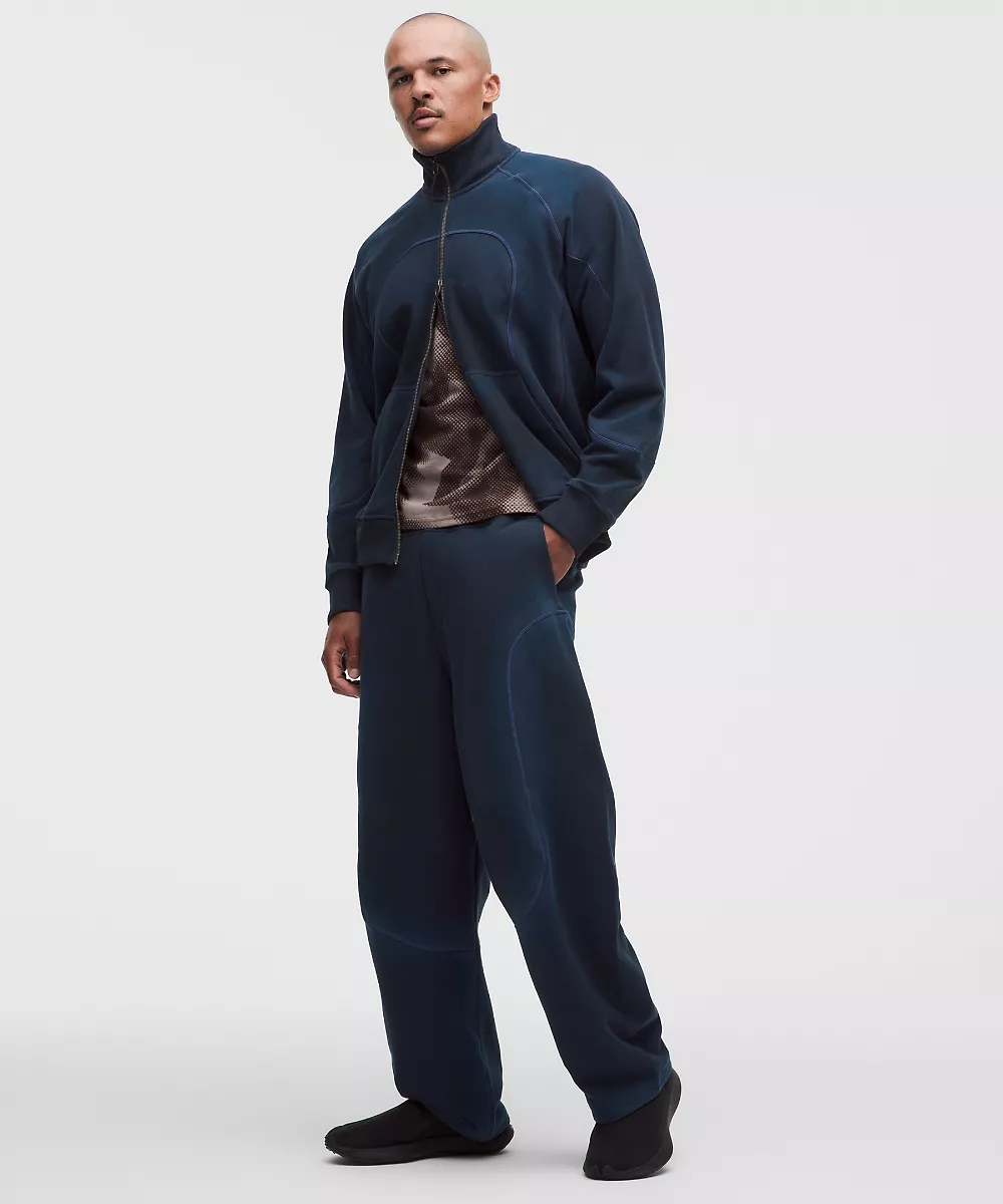 Pantalon en molleton français délavé jambe fuselée *SLNSH Collection — Sun Fade True Navy, view 1