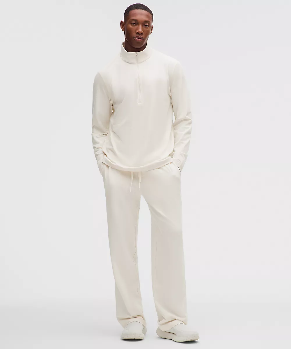 Pantalon en jersey doux et mesh *Regular — Light Ivory, view 1