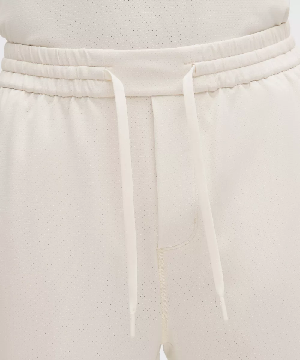 Pantalon en jersey doux et mesh *Regular — Light Ivory, view 4