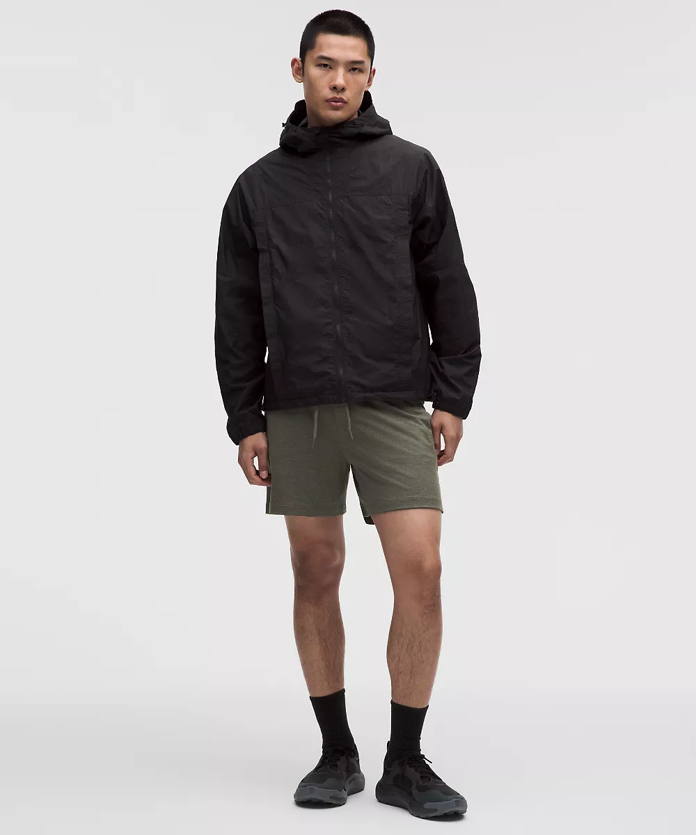 Short en jersey doux 5" — Heathered Army Green/Heathered Willow Leaf, view 1