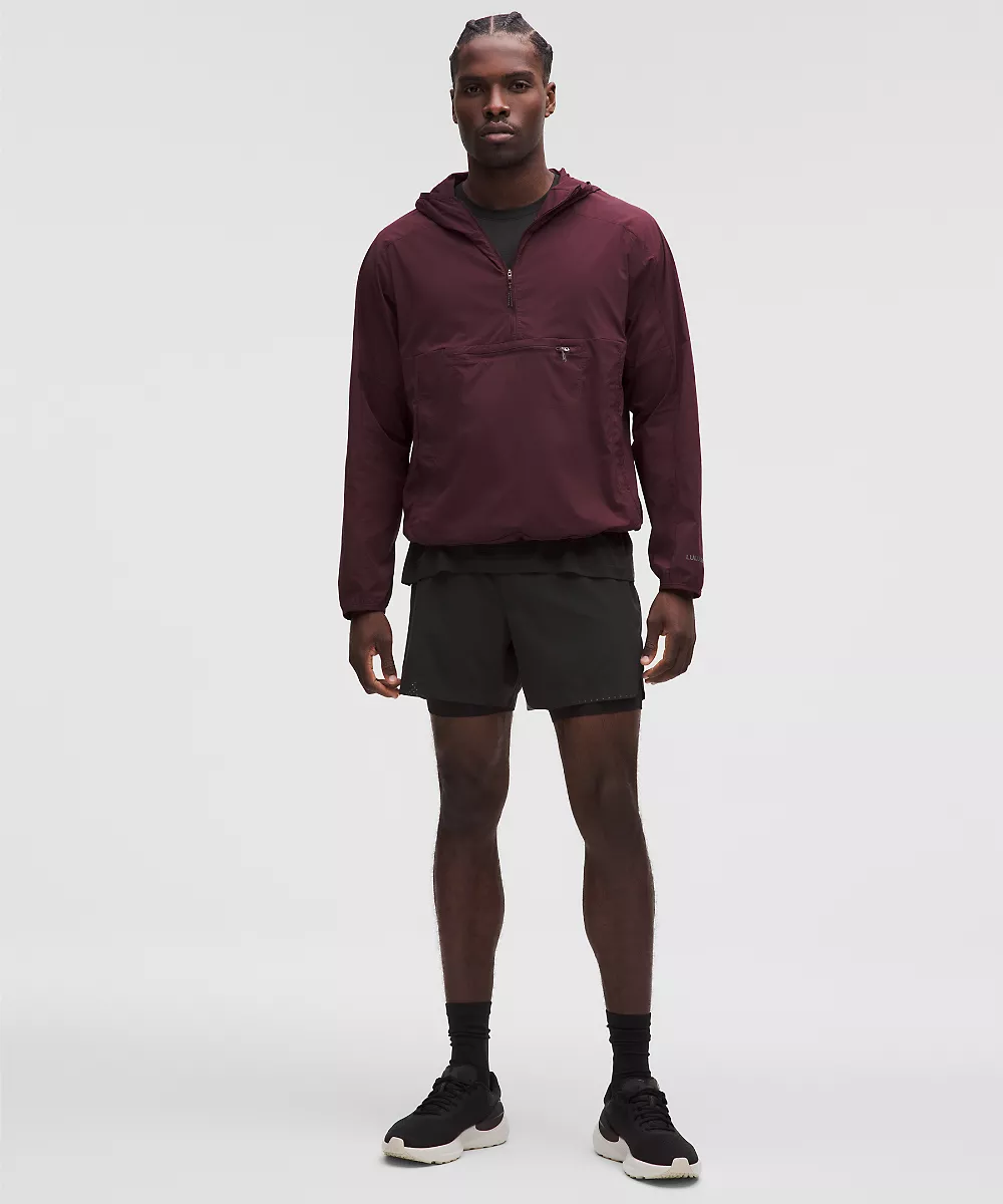 Short de running doublé Fast and Free 5" — Black, view 2