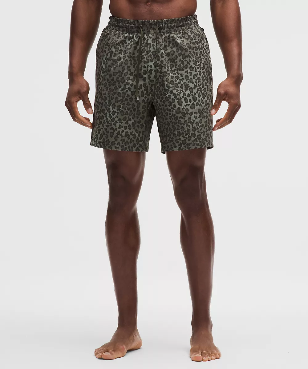Short de bain 7" *Doublé — True Leopard Midi Green Multi, view 2