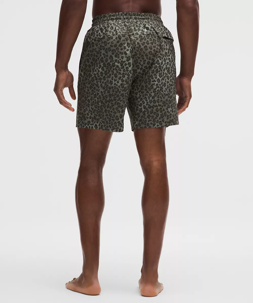 Short de bain 7" *Doublé — True Leopard Midi Green Multi, view 3