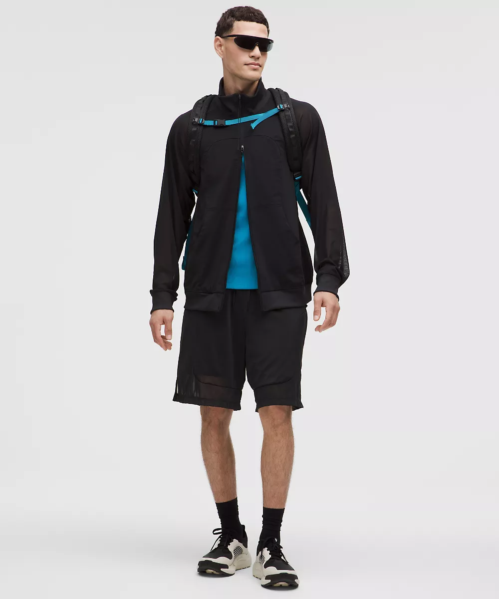 Short en mesh superposé sans doublure 8" *SLNSH Collection — Black, view 1