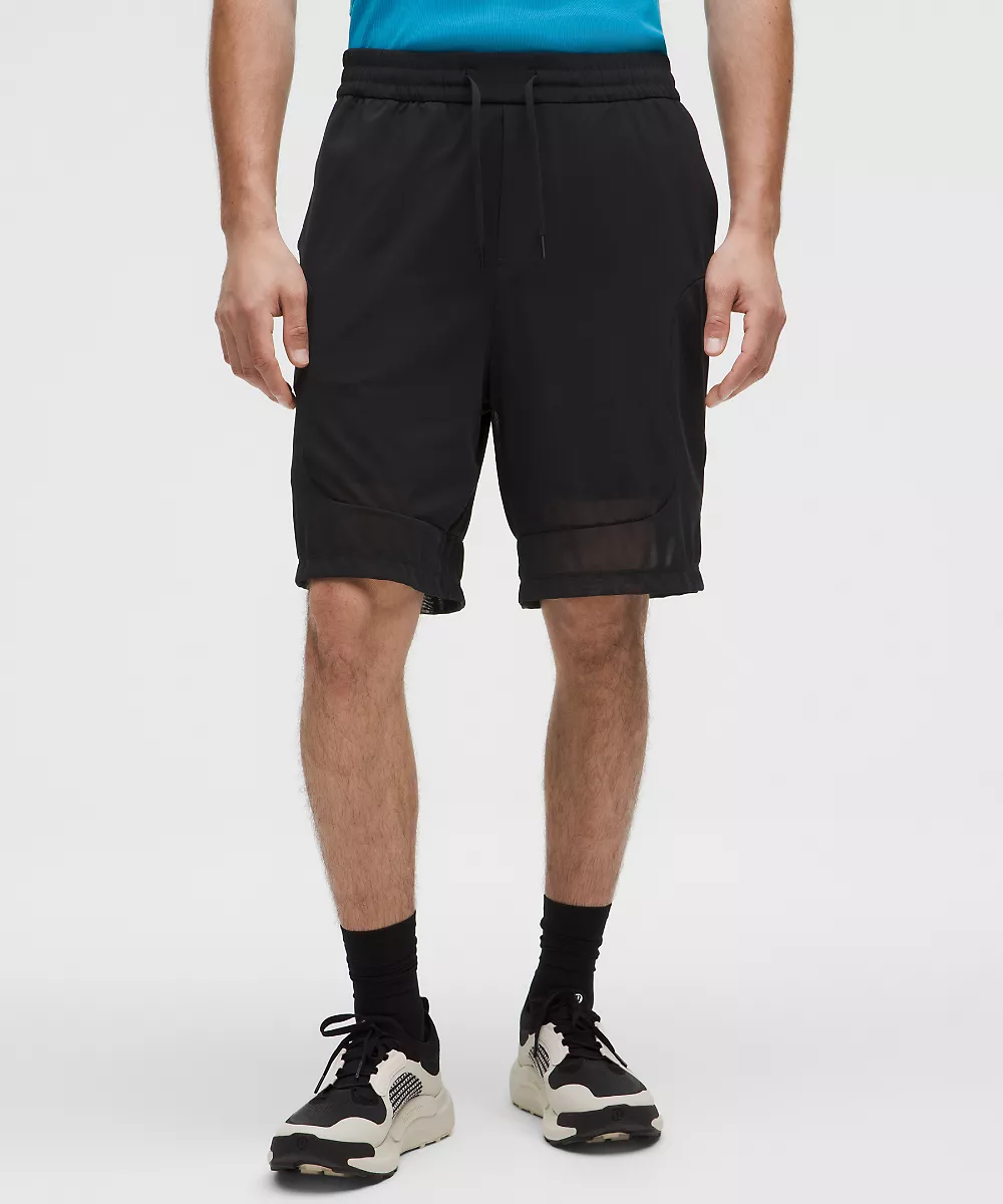 Short en mesh superposé sans doublure 8" *SLNSH Collection — Black, view 2