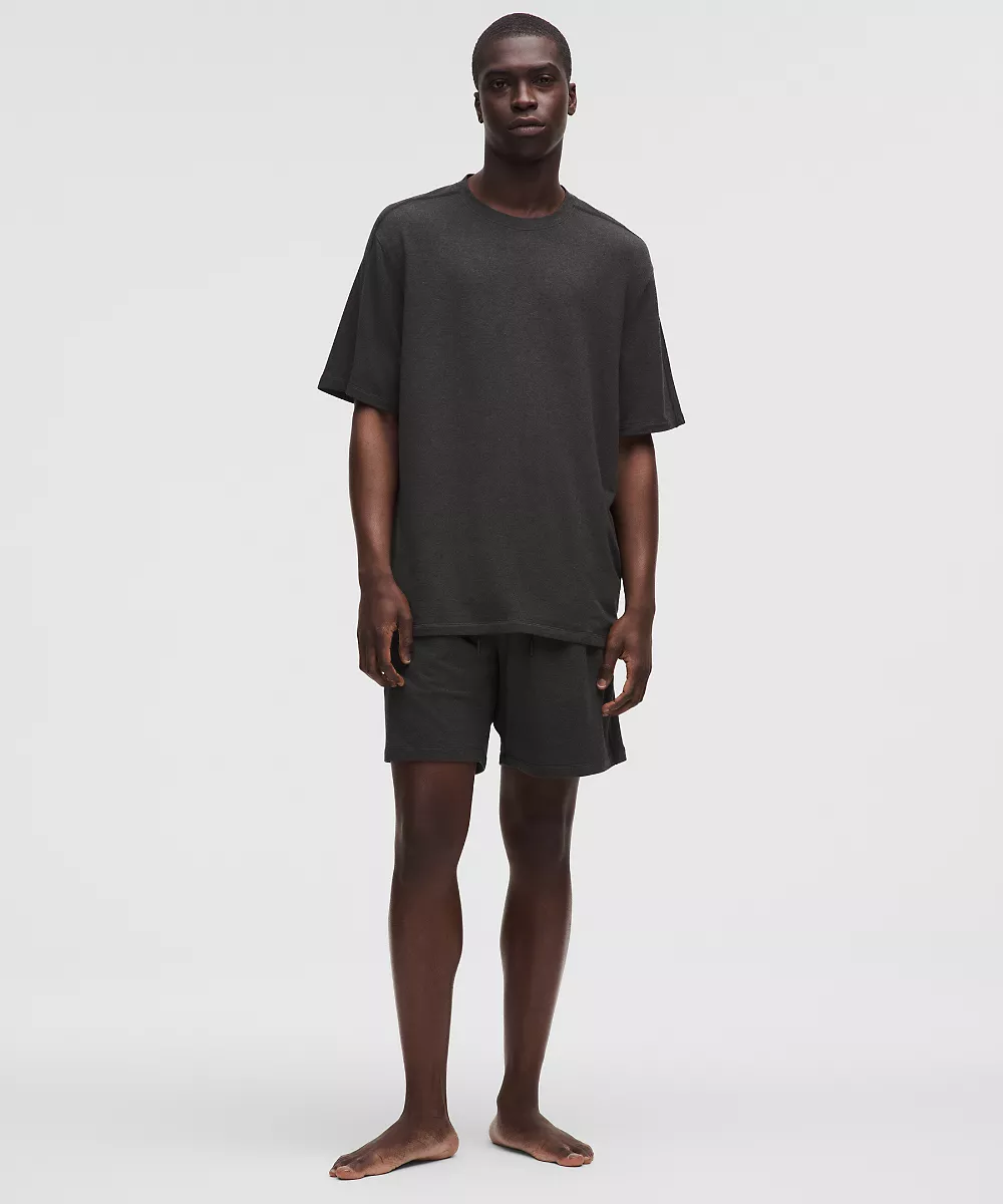 Short coupe décontractée BeCalm 7" — Heathered Black, view 2