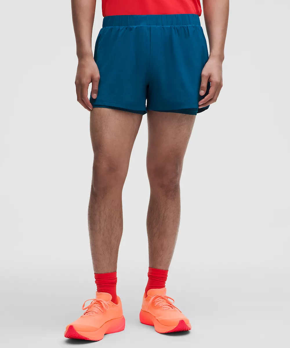 Short doublé Mile Maker ripstop 4" — Jet Set Blue, view 2