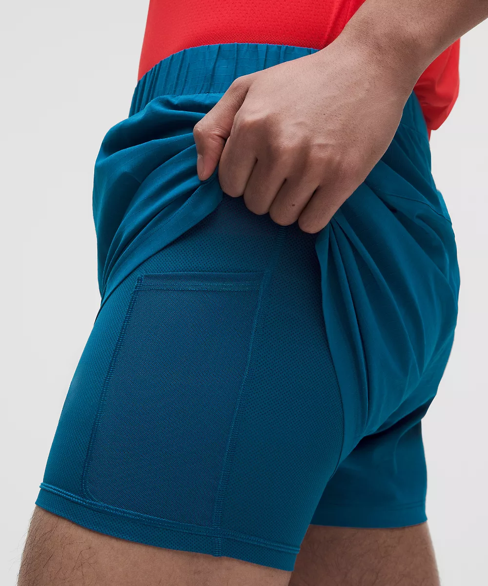 Short doublé Mile Maker ripstop 4" — Jet Set Blue, view 5