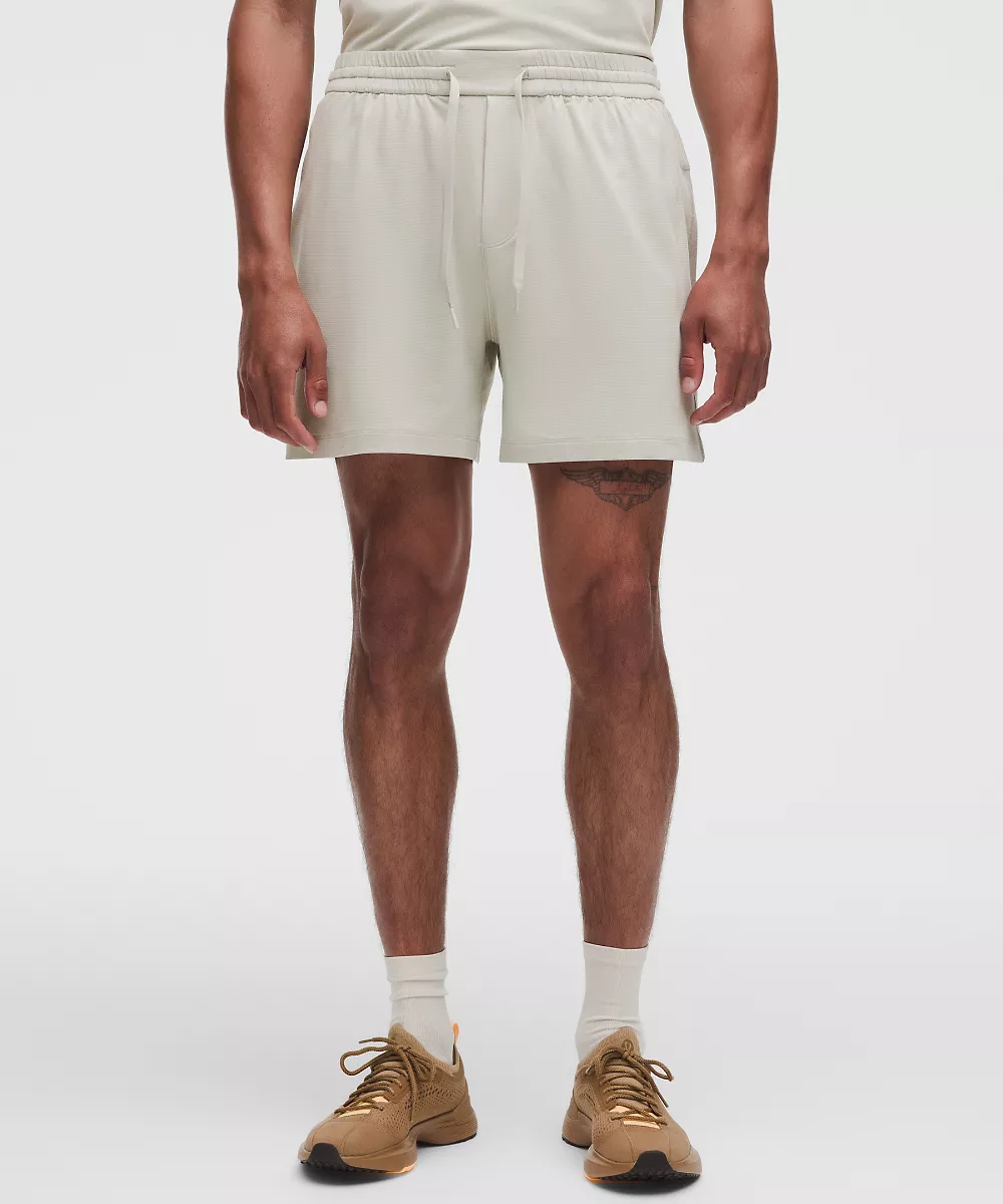 Short en jersey doux et mesh 5" — Meadow Haze, view 2