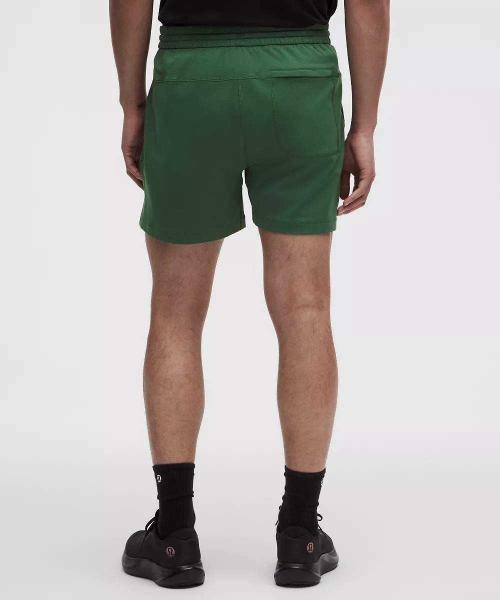 Short en jersey doux et mesh 5" — Green Cove, view 3