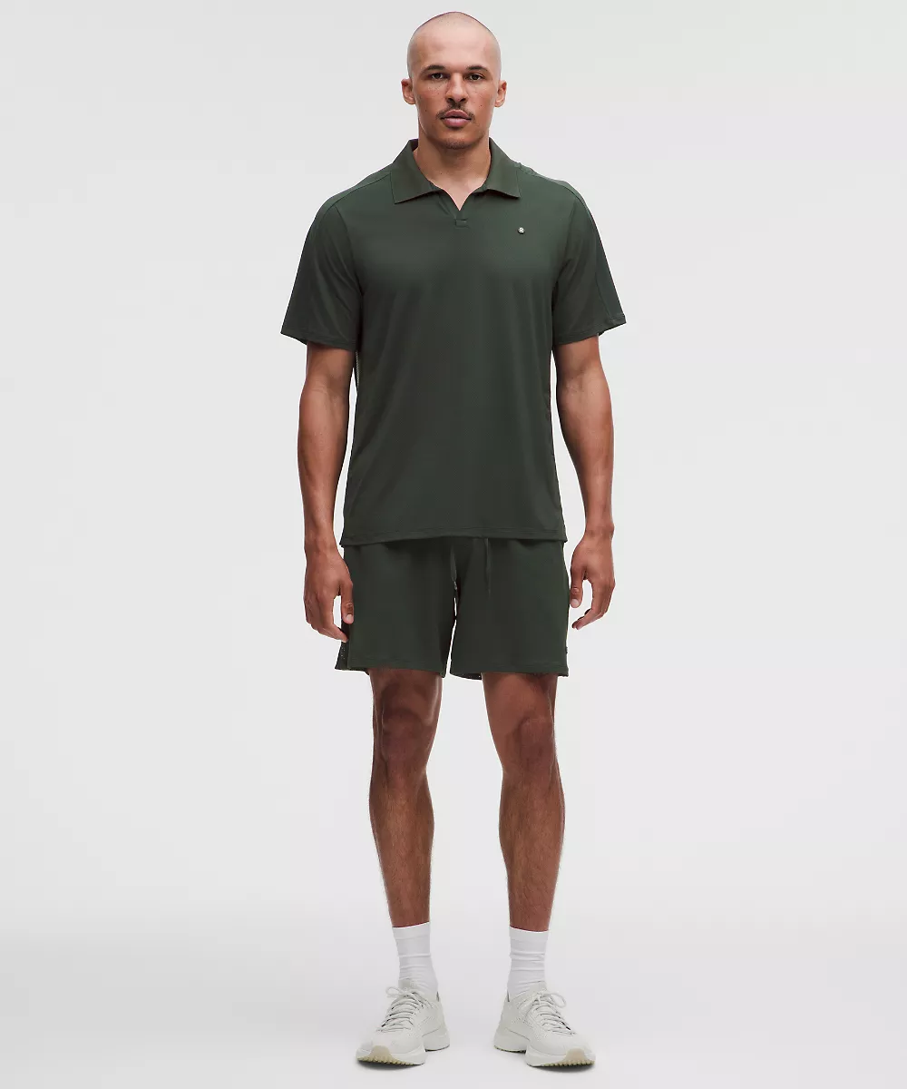 Short de tennis à panneaux en mesh 7" — Rainforest Green, view 1
