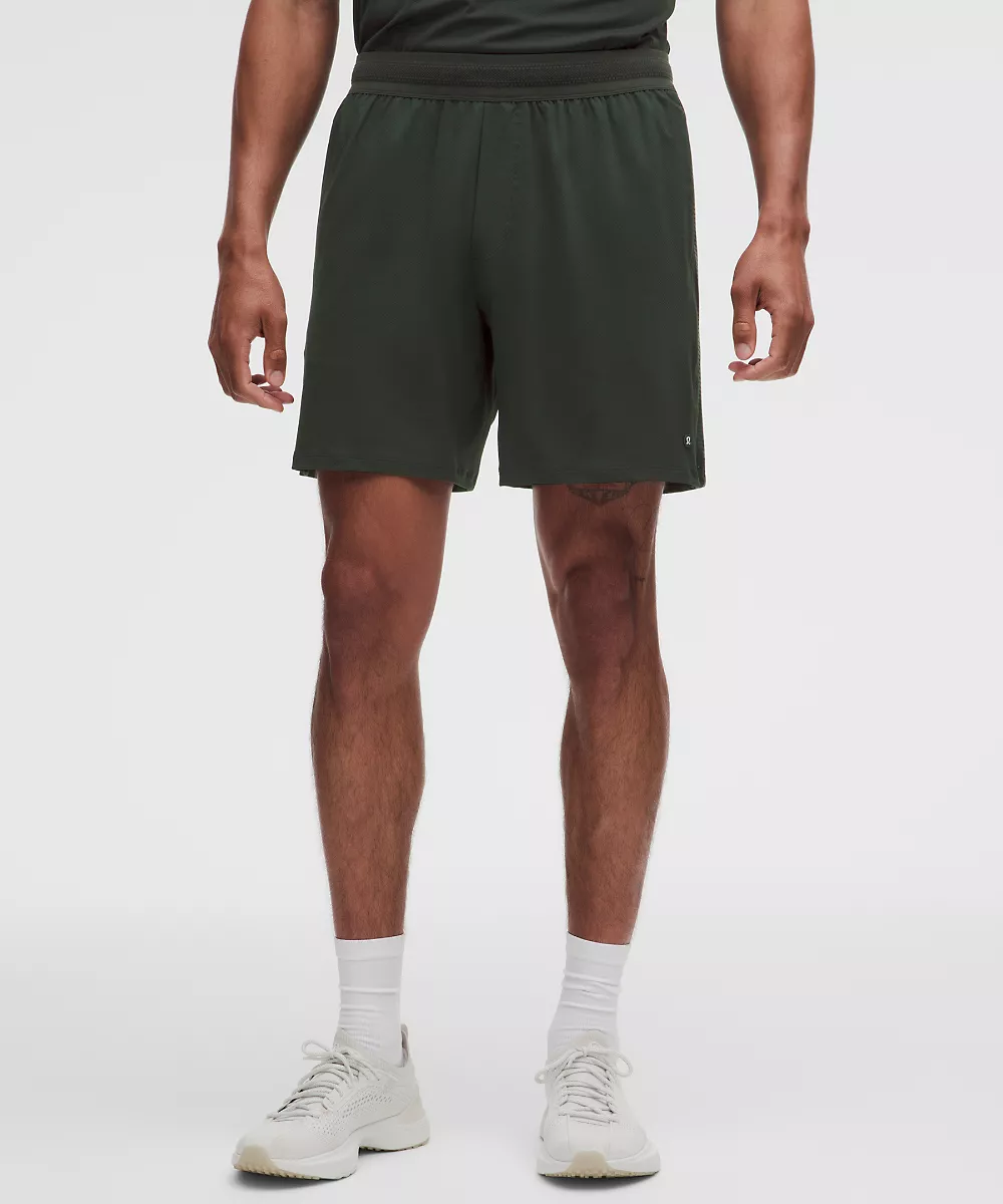 Short de tennis à panneaux en mesh 7" — Rainforest Green, view 2