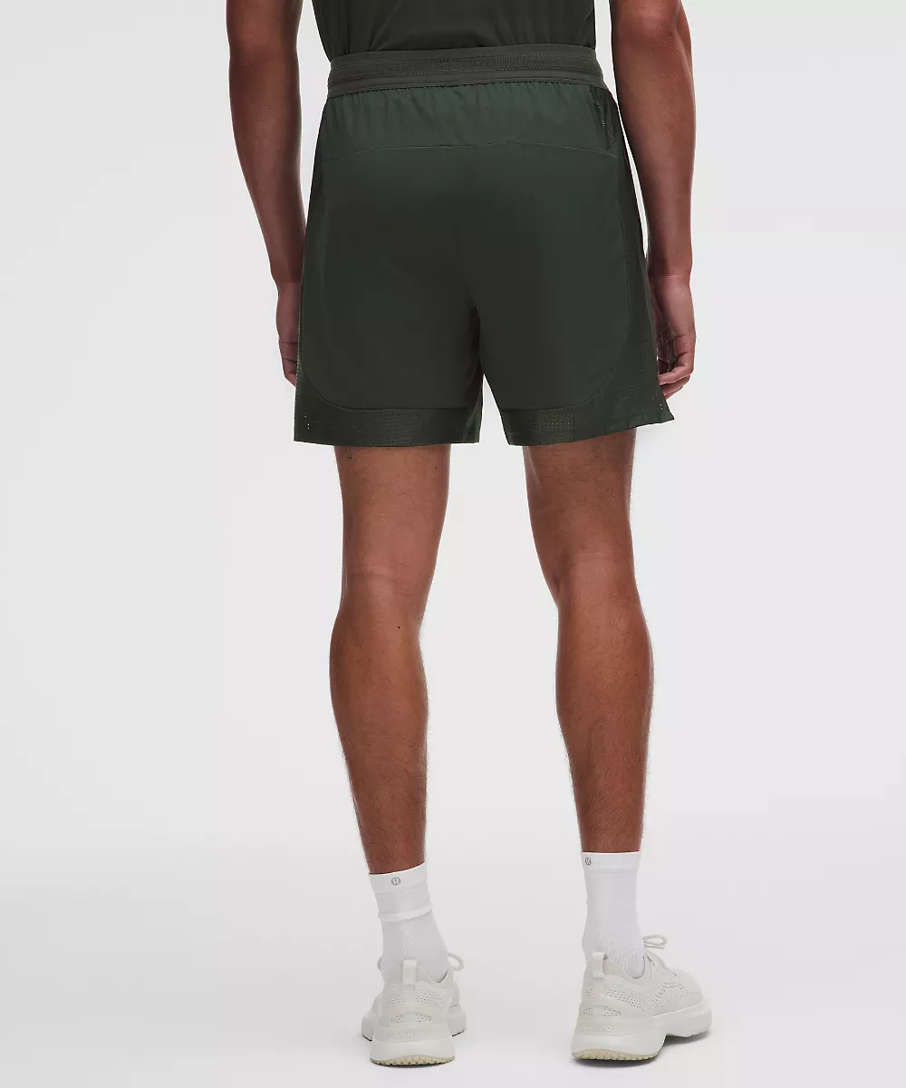 Short de tennis à panneaux en mesh 7" — Rainforest Green, view 3