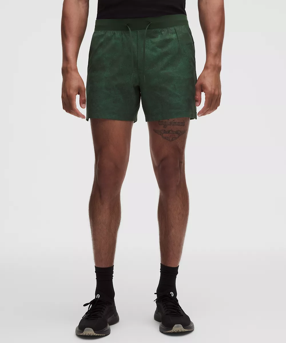 Short sans doublure Zeroed In 5" — Incline Texture Green Multi, view 1