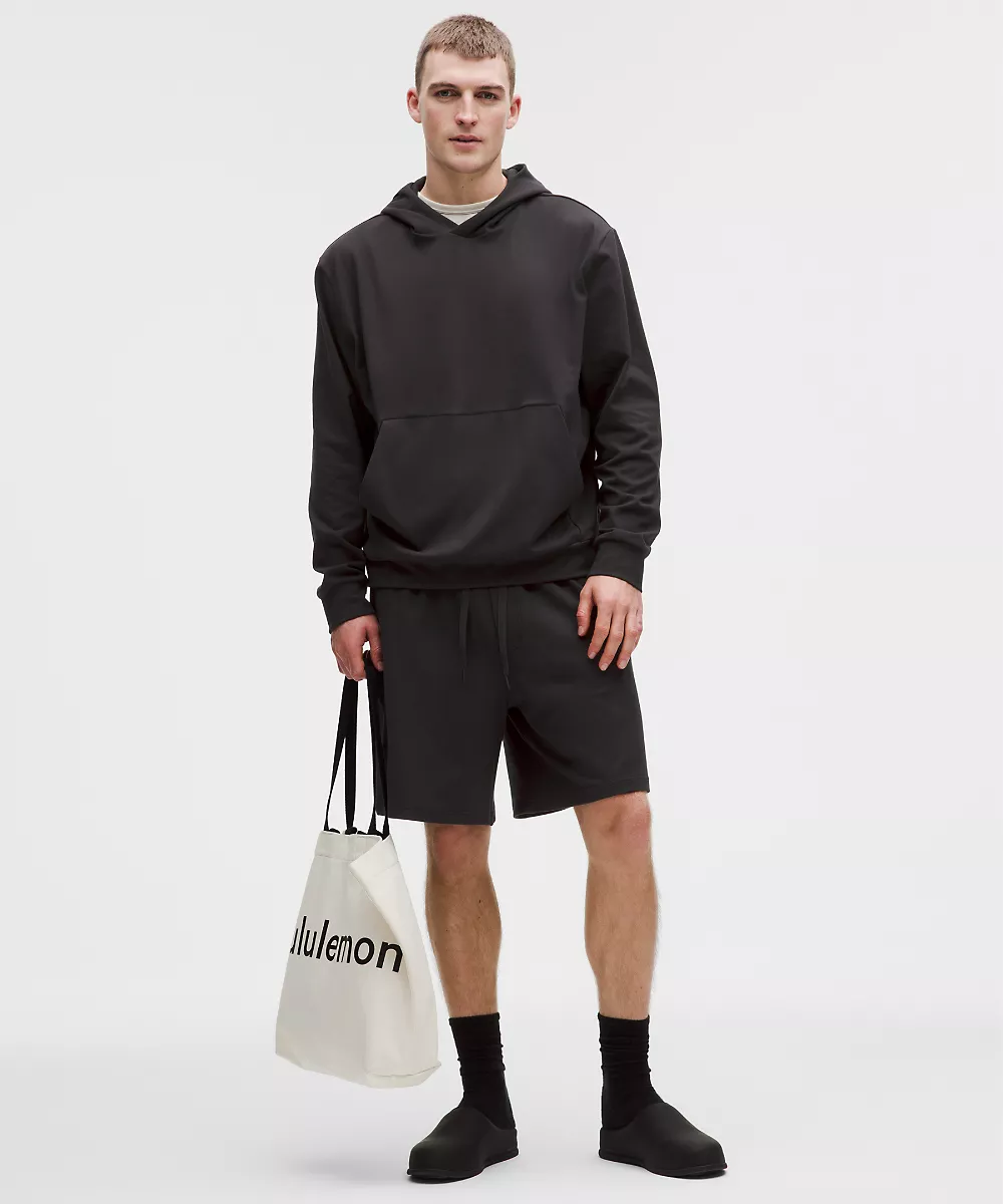 Short en jersey doux épais 8.5" — Black, view 2