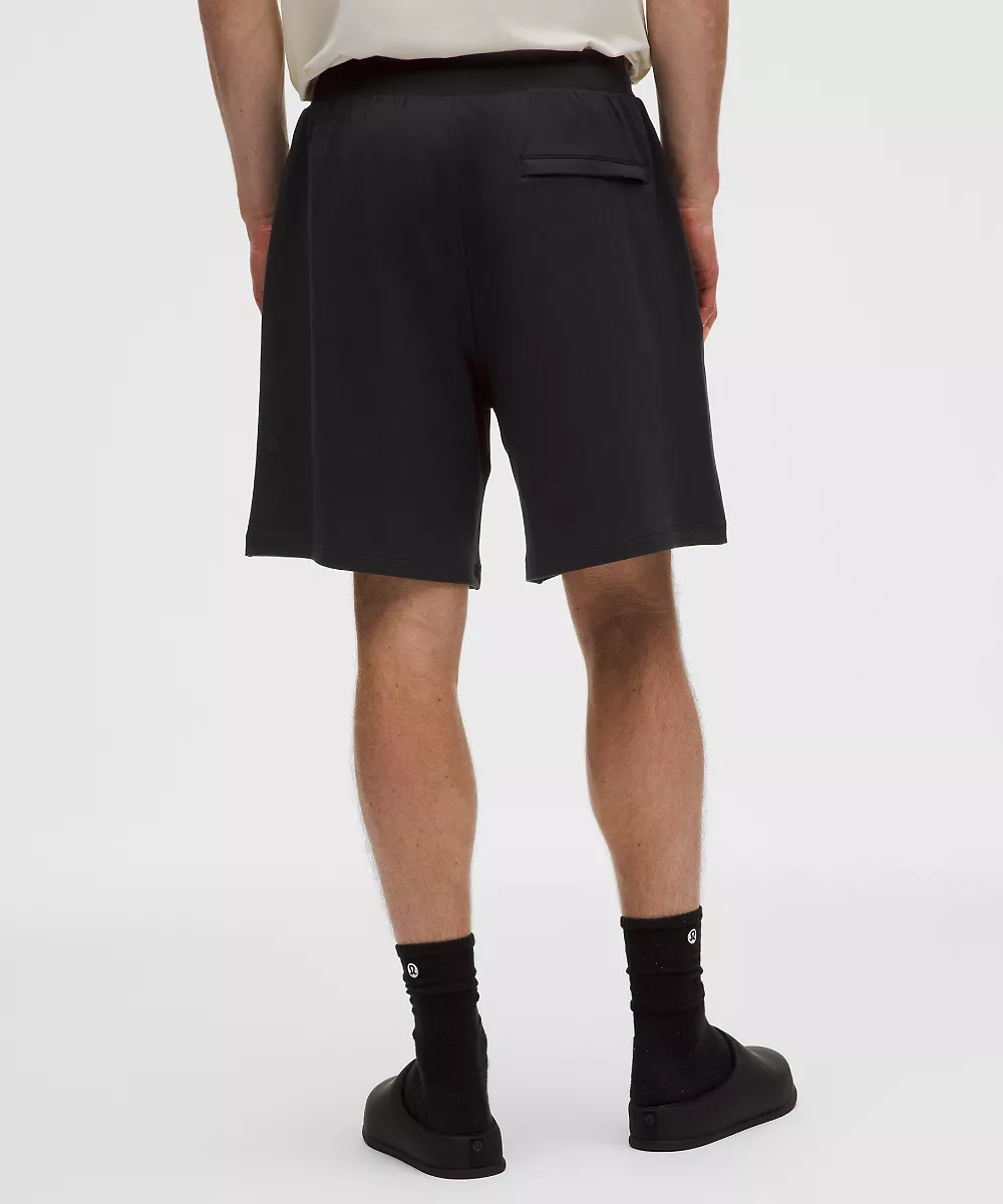 Short en jersey doux épais 8.5" — Black, view 3