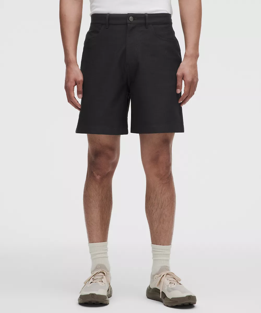 Short EasyFive coupe décontractée 7" — Black, view 2