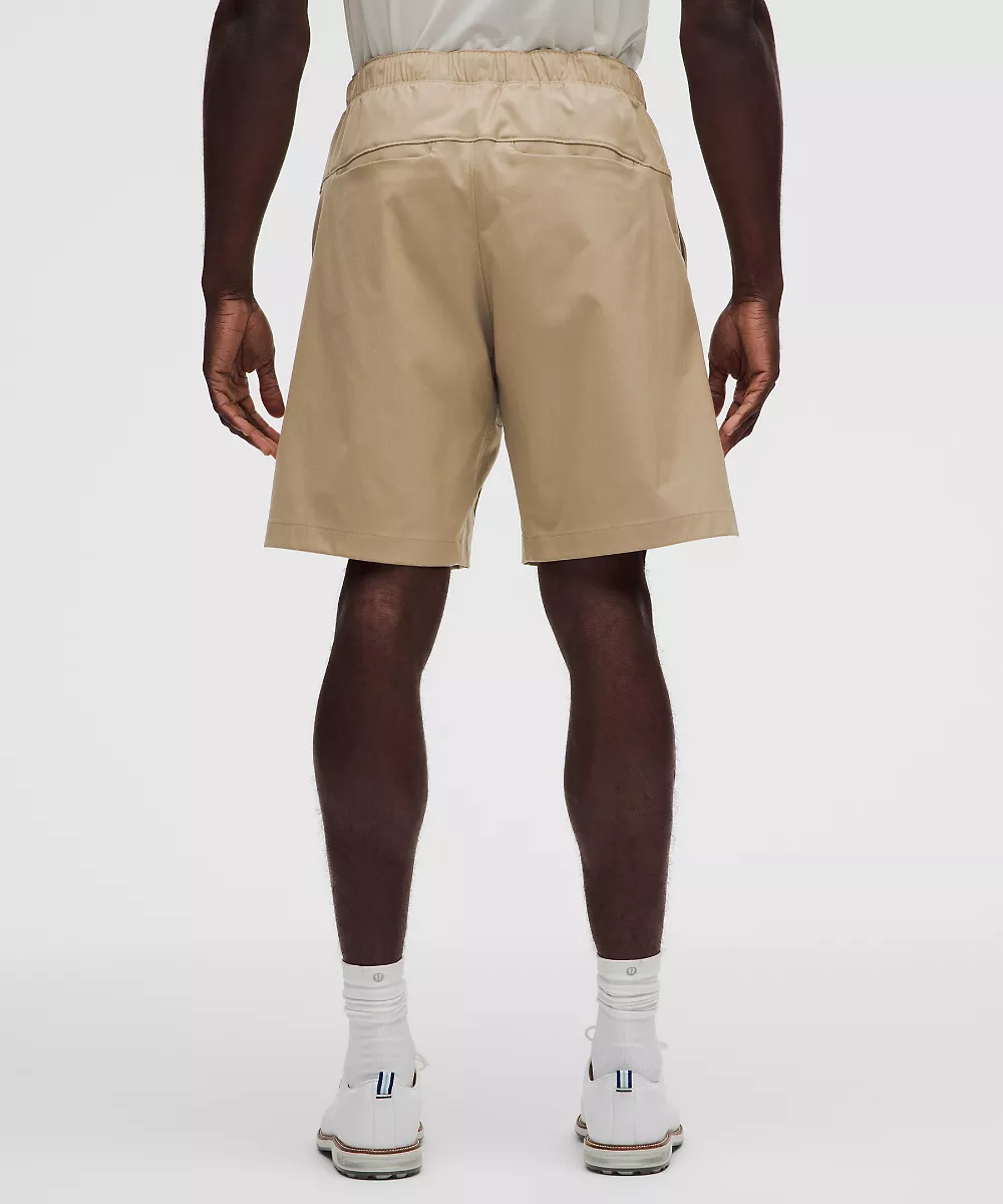 Short de golf en twill extensible coupe décontractée 9" — Oakwood Tan, view 3