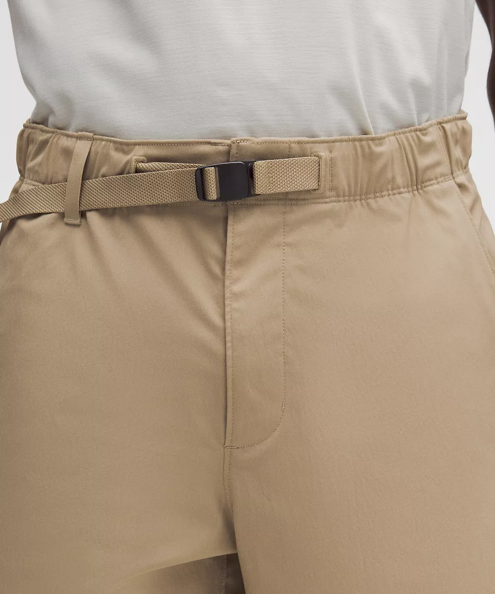 Short de golf en twill extensible coupe décontractée 9" — Oakwood Tan, view 4